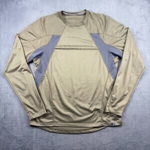 Sugoi Base Layer Shirt Men's Large Brown Long Sleeve Mesh Performance Wicking